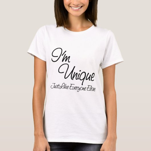 私はユニークです(ちょうど皆のように) Tシャツ (正面)