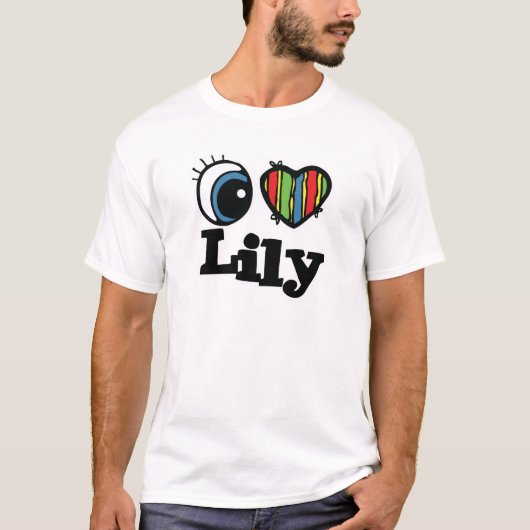 私はユリが好きです Tシャツ (正面)