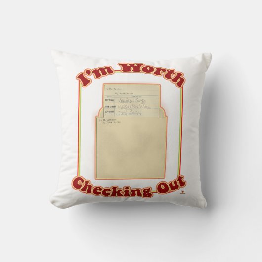 私はユーモアあふれるアートをチェックする価値がある クッション (正面)