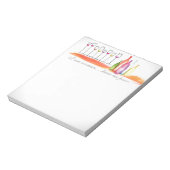 私はユーモアのあるメモ帳を注ぐ私を聞く女性 ノートパッド (回転)