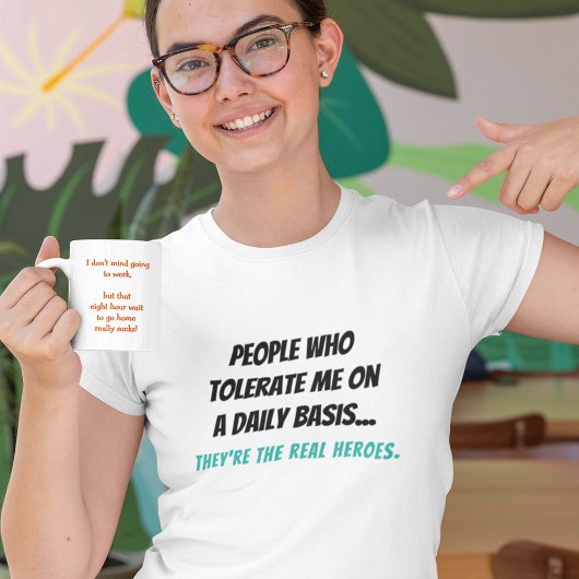 私はユーモアの引用文茶を仕おもしろい上げてもいい ツートーンマグカップ