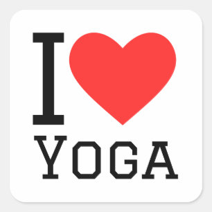 私はヨガが大好きだ スクエアシール