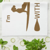 私はヨガと一緒に乗っている キッチンタオル (折り畳み)