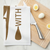 私はヨガと一緒に乗っている キッチンタオル (四つ折り)