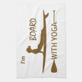 私はヨガと一緒に乗っている キッチンタオル (縦)