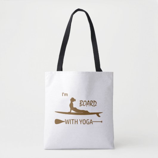 私はヨガと一緒に乗っている トートバッグ (正面)