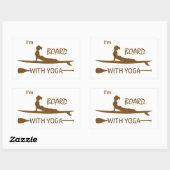 私はヨガと一緒に乗っている 長方形シール (シート)