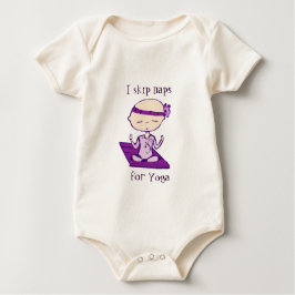 私はヨガのための昼寝をとばします ベビーボディスーツ