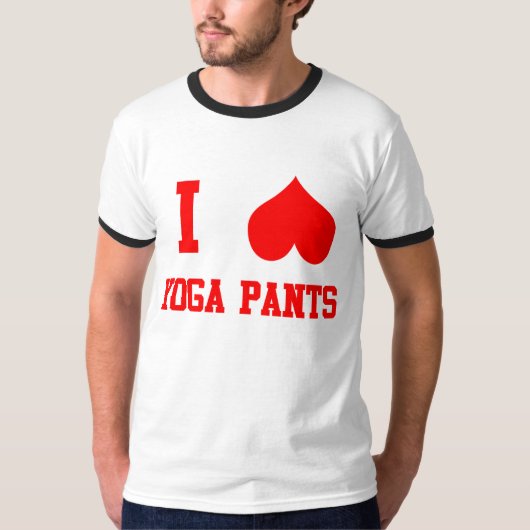 私はヨガのズボンを愛します Tシャツ (正面)