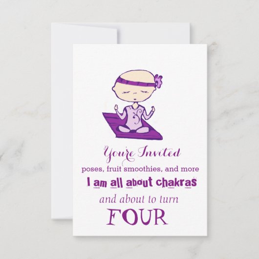 私はヨガの赤ちゃんの昼寝をスキップする 招待状 (正面)