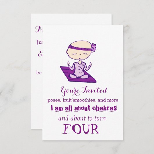 私はヨガの赤ちゃんの昼寝をスキップする 招待状 (正面/裏面)