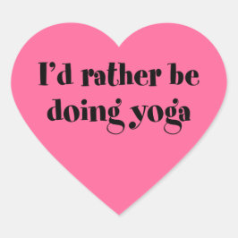 私はヨガをしたい ハートシール