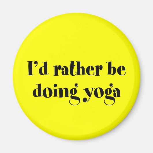 私はヨガをしたい マグネット (正面)