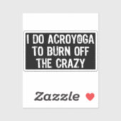 私はヨガを焼いてアクロヨガ熱狂するをおもしろいする シール (シート)