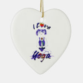 私はヨガヨガの女の子を愛します セラミックオーナメント (右)