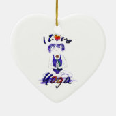 私はヨガヨガの女の子を愛します セラミックオーナメント (裏面)