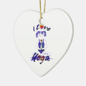 私はヨガヨガの女の子を愛します セラミックオーナメント (左)