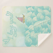 私はヨット愛します シェルパブランケット (正面(横))