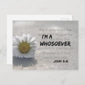 私はヨハネ3.16聖書の聖句を持つ者である ポストカード (正面/裏面)