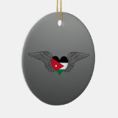 私はヨルダン-翼--を愛します セラミックオーナメント (右)