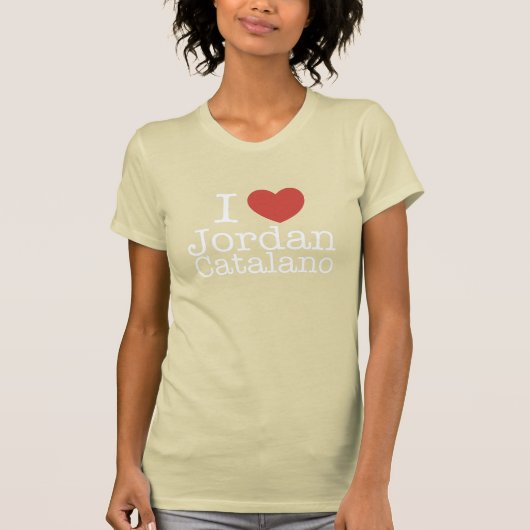 私はヨルダンCatalanoを愛します Tシャツ (正面)