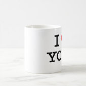 私はヨークを愛します コーヒーマグカップ (中央)