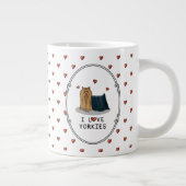 私はヨークシャーテリアが大好き（私はヨークシャーテリアが大好き）ハート ジャンボコーヒーマグカップ (右)