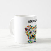 私はヨークシャーテリア11ozが大好き。コーヒーマグ コーヒーマグカップ (正面左)