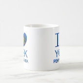 私はヨーク、PAを愛します コーヒーマグカップ (中央)