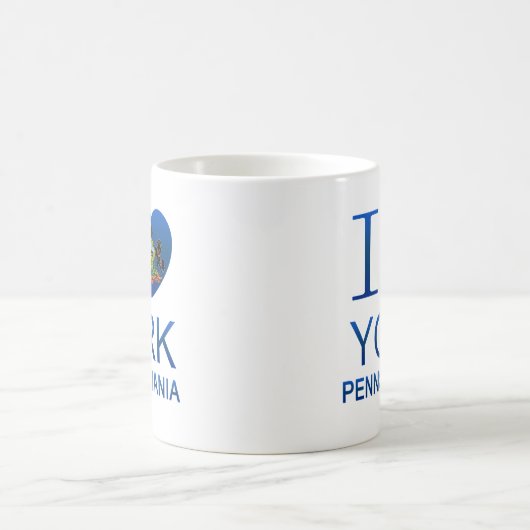 私はヨーク、PAを愛します コーヒーマグカップ (中央)