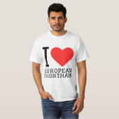 私はヨーロッパのショートヘアが大好きだ Tシャツ (正面フル)