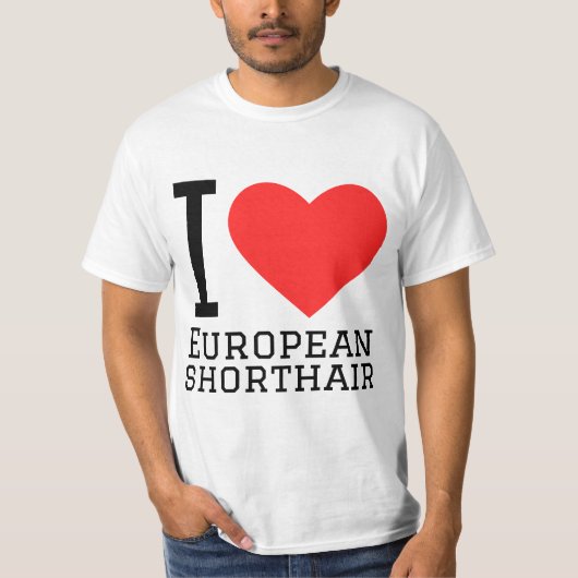 私はヨーロッパのショートヘアが大好きだ Tシャツ (正面)
