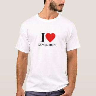 私はライオネルMessiファンTシャツが大好き Tシャツ