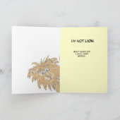 私はライオンのバースデー・カードではないです カード (内部)