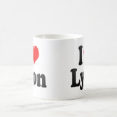 私はライオン、フランスを愛します コーヒーマグカップ (中央)
