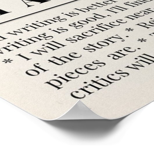 私はライター&作家のWRITERポスター ポスター (角)