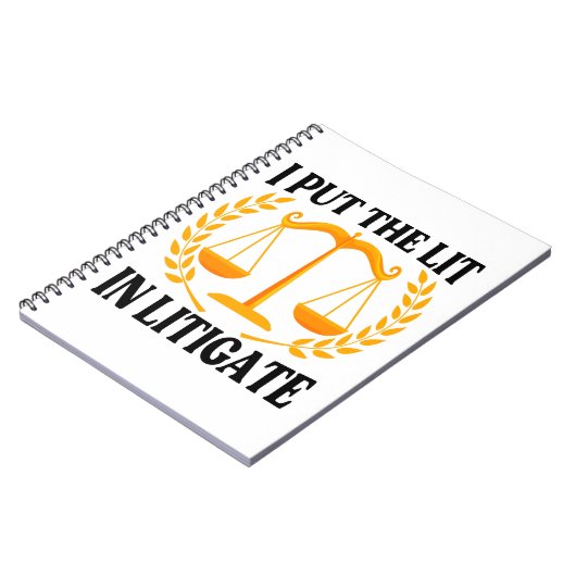 私はライトアップをリストゲートに置く – 弁護士おもしろいことわざ ノートブック (左側)