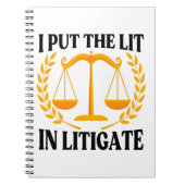 私はライトアップをリストゲートに置く – 弁護士おもしろいことわざ ノートブック (正面)