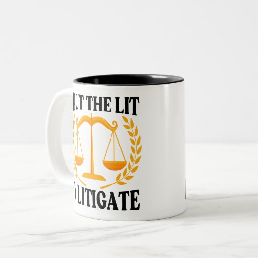私はライトアップを弁護士のリタイゲーターに入おもしろいれる – ツートーンマグカップ (正面左)