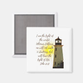 私はライトジョン8:12とライトハウス マグネット (正面/裏面)