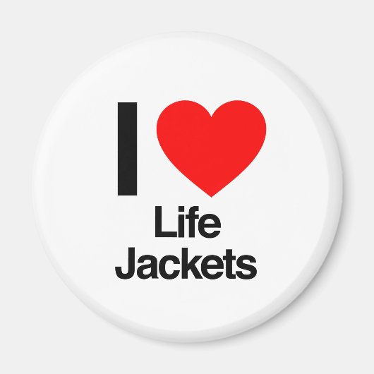 私はライフジャケットが大好きだ マグネット (正面)