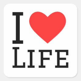 私はライフスクエアステッカーが大好き スクエアシール