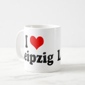 私はライプチヒ、ドイツを愛します コーヒーマグカップ (正面左)