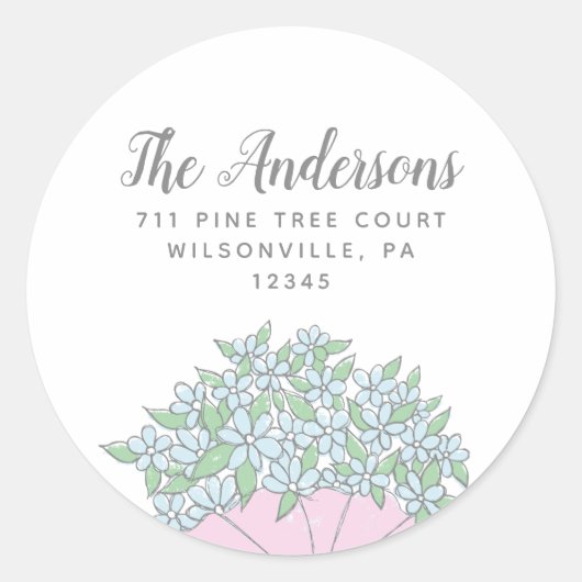 私はラウンド忘れ差出人住所ラベル ラウンドシール (正面)