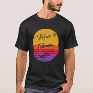 私はラクトースレトロヴィンテージを我慢しないおもしろい Tシャツ