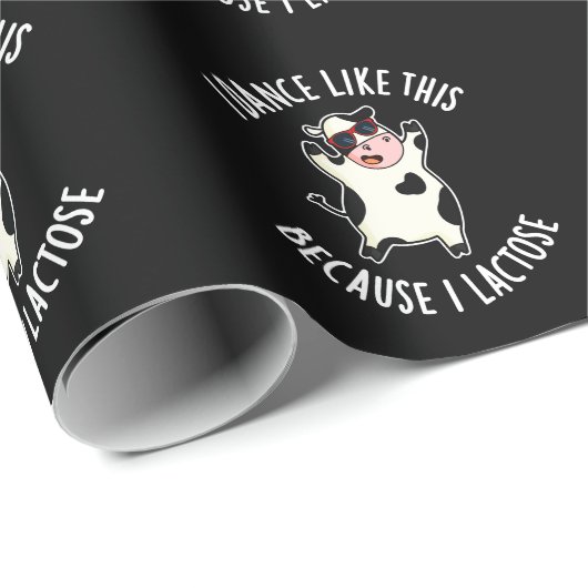 私はラクトース牛の暗いBGので、私はこのようにダンス ラッピングペーパー (ロールコーナー)