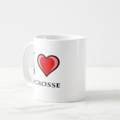 私はラクロスを愛します コーヒーマグカップ (正面左)
