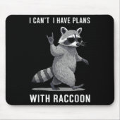 私はラクーンの男性の女性の子供のラッコと計画を持おもしろいっている マウスパッド (正面)