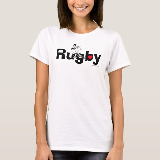 私はラグビーのTシャツ3を愛します Tシャツ (正面)