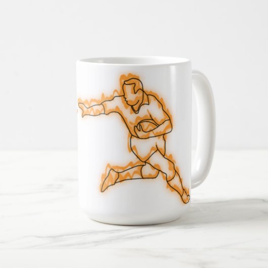 私はラグビーを愛します コーヒーマグカップ (正面右)